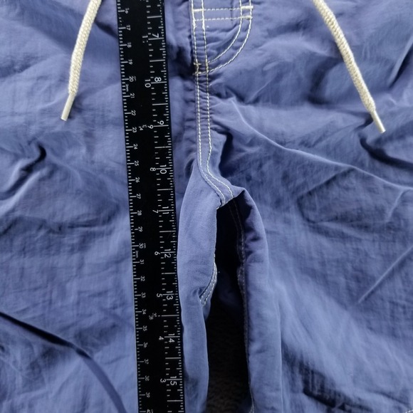 VTG Polo Ralph Lauren Swim Shorts Mens L Blue 9" Swim Trunks Drawstring Lined - Picture 12 of 13